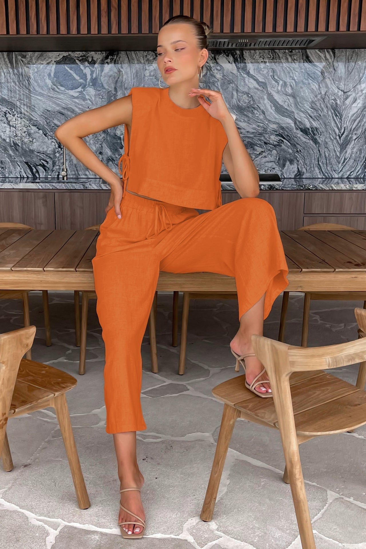 Levoire | Ensemble De Loungewear De Luxe Pour Des Heures De Détente Orange