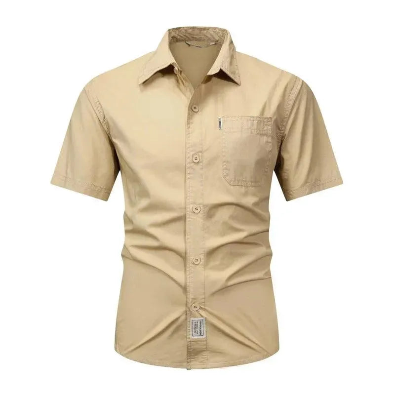 Levoire | Chemise fine à demi-plumes Khaki