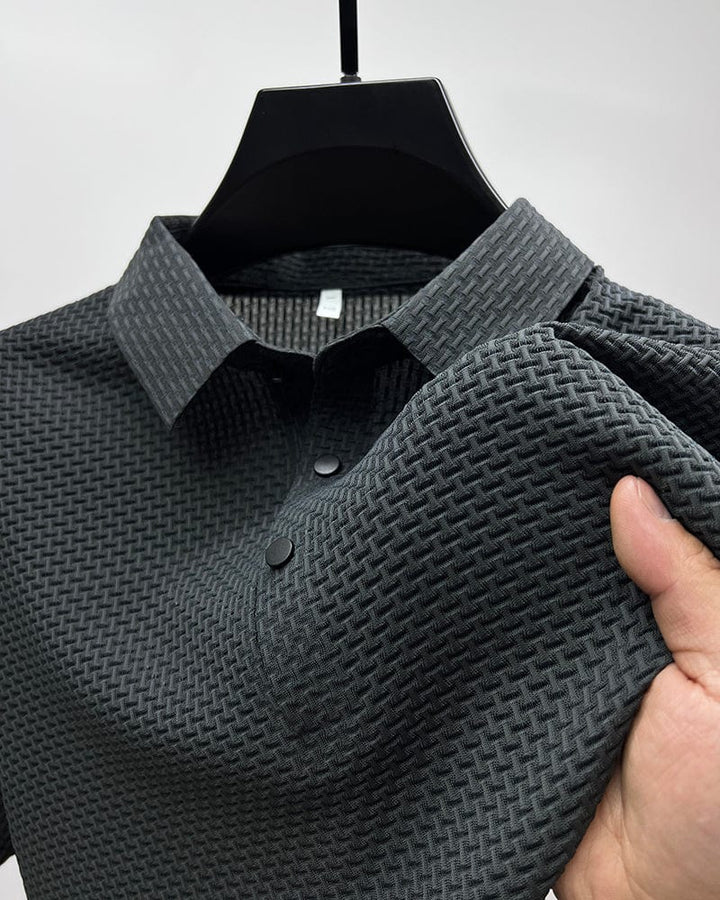 Levoire | Polo Pour Hommes Respirant D'Été En Mesh Gris