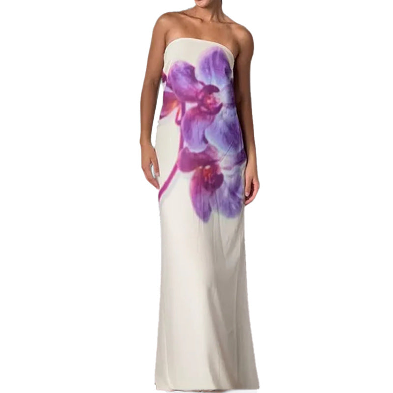 Robe à manches longues pour femmes avec un design floral raffiné Levoire