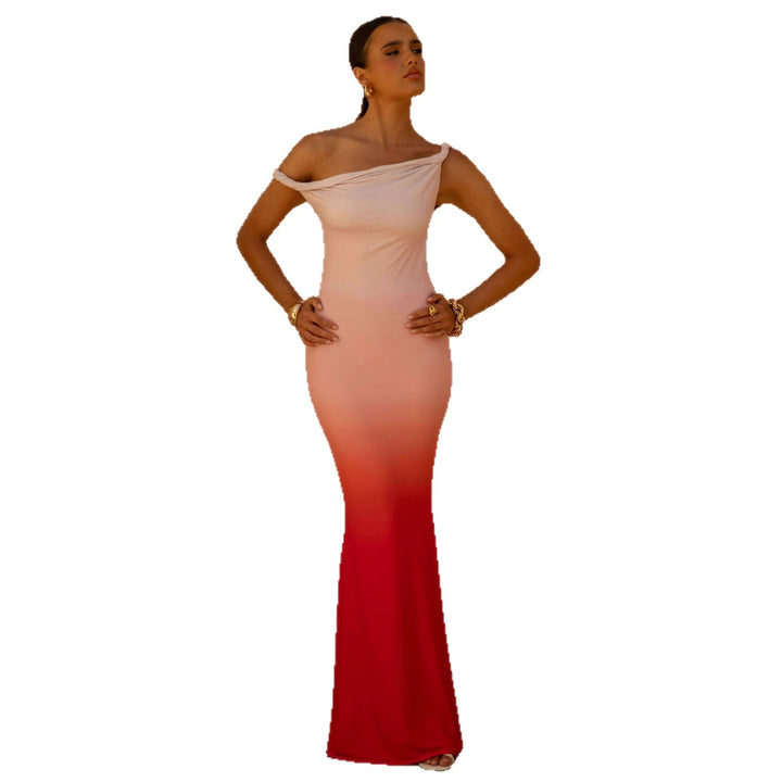 Robe Maxi Élégante pour Femmes avec Design Bardot et Fronces Levoire