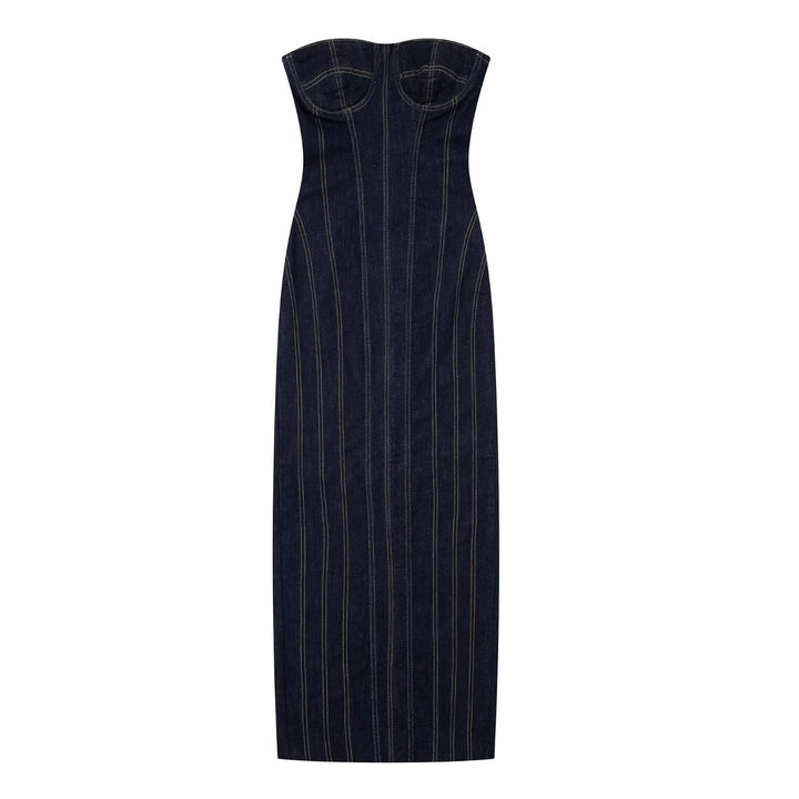 Levoire | Robe en denim sans manches d'été Couleur