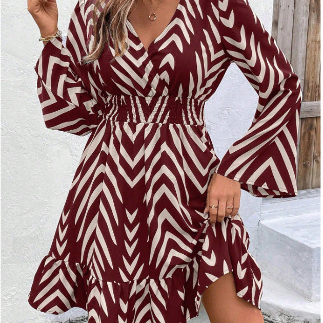 Robe enveloppante pour femmes avec jupe volumineuse Levoire
