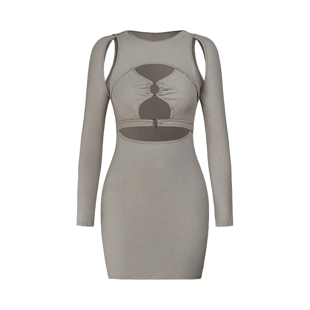 Robe mini femme avec découpes asymétriques et détails de bague élégants Levoire