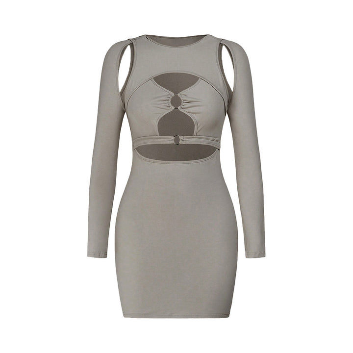 Robe mini femme avec découpes asymétriques et détails de bague élégants Levoire