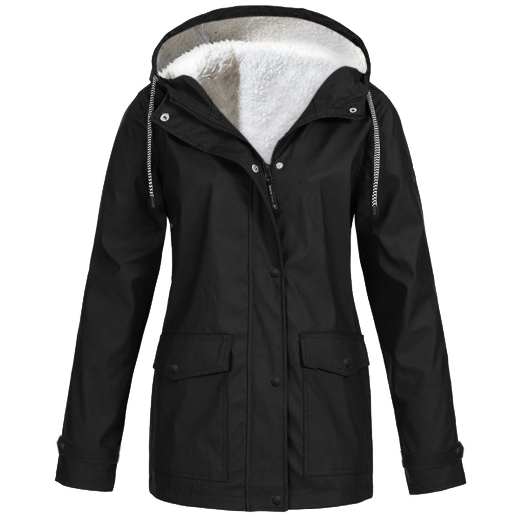Levoire | Veste De Pluie En Polaire Élégante Noir (Seulement 8 unités restantes)