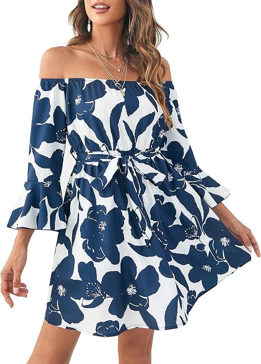 Robe femme décolletée avec motif coloré Levoire