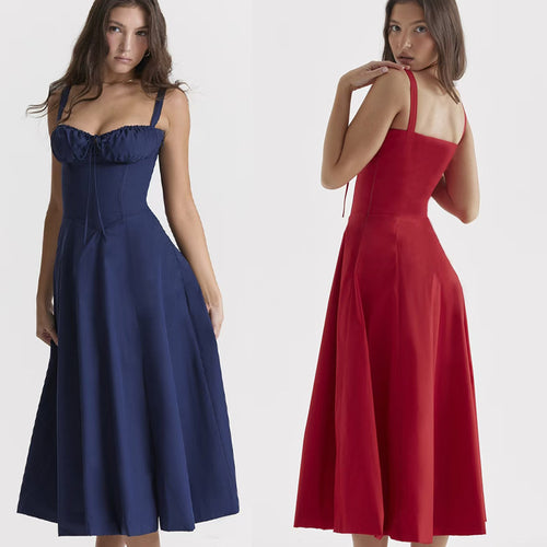 Robe maxi pour femmes avec corsage froncé et coupe élégante Levoire