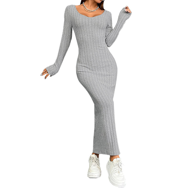 Robe tricotée ajustée à manches longues pour femmes Levoire