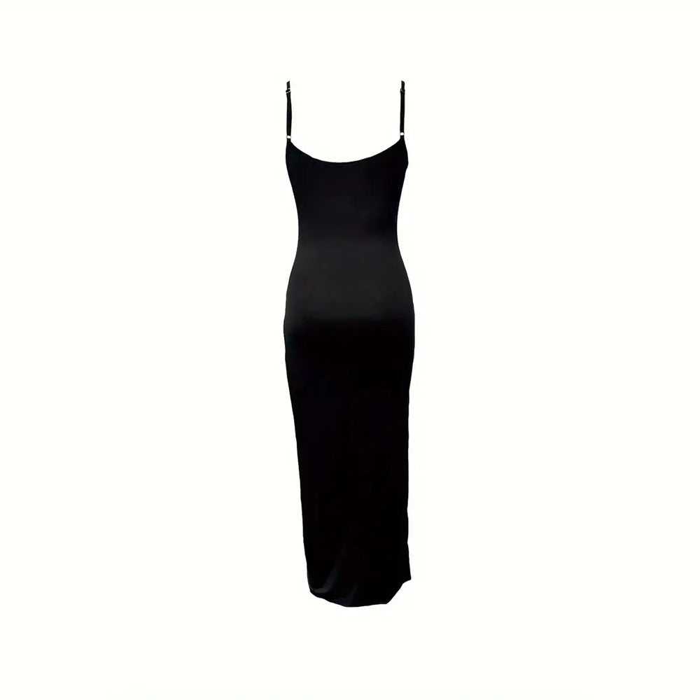 Robe maxi femme avec détail volants et fente haute Levoire