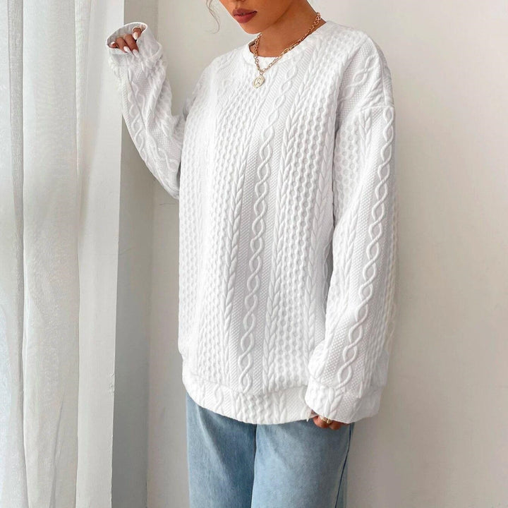 Sweater en tricot pour femmes avec look texturé et coupe décontractée Levoire
