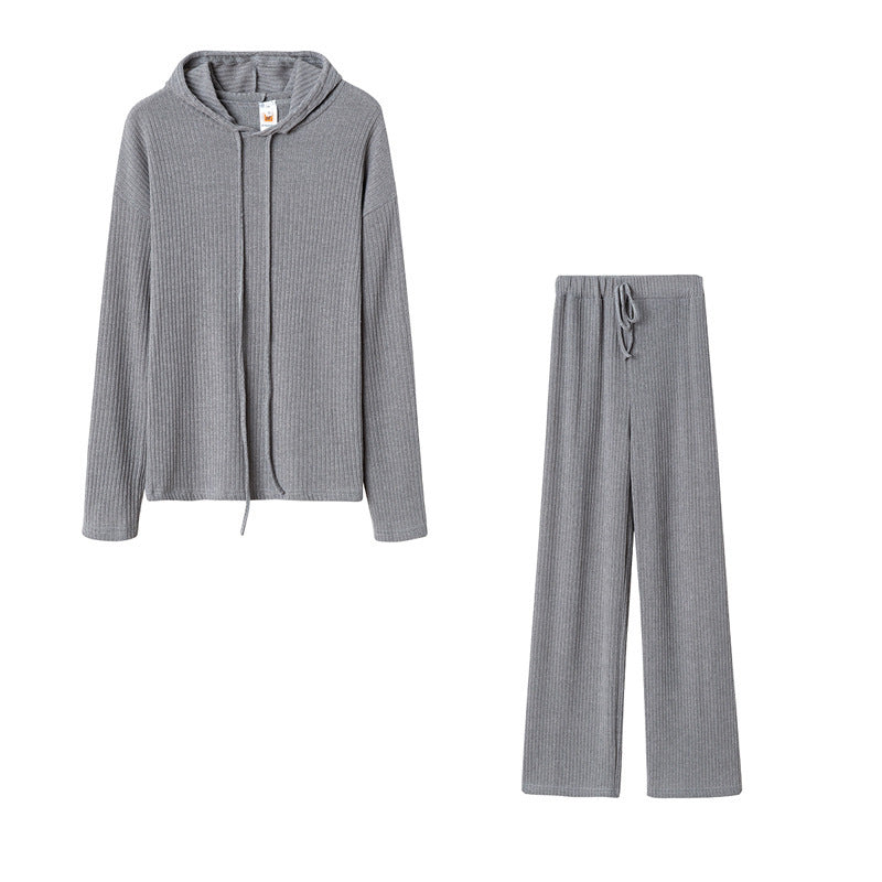 Women's Relax Suit with Hood and Wide Leg Levoire