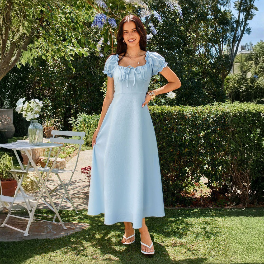 Robe maxi pour femmes avec manches bouffantes Levoire