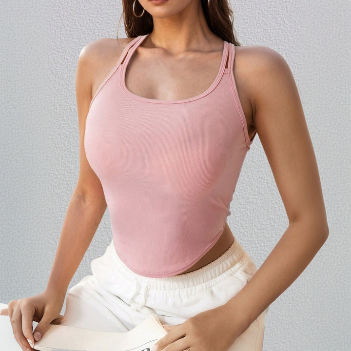 Débardeur de sport pour femmes avec coupe slim et bretelles décoratives Levoire