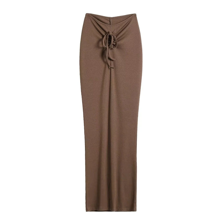 Jupe maxi pour femme avec un élégant design de nœud et une qualité jersey de haute qualité Levoire