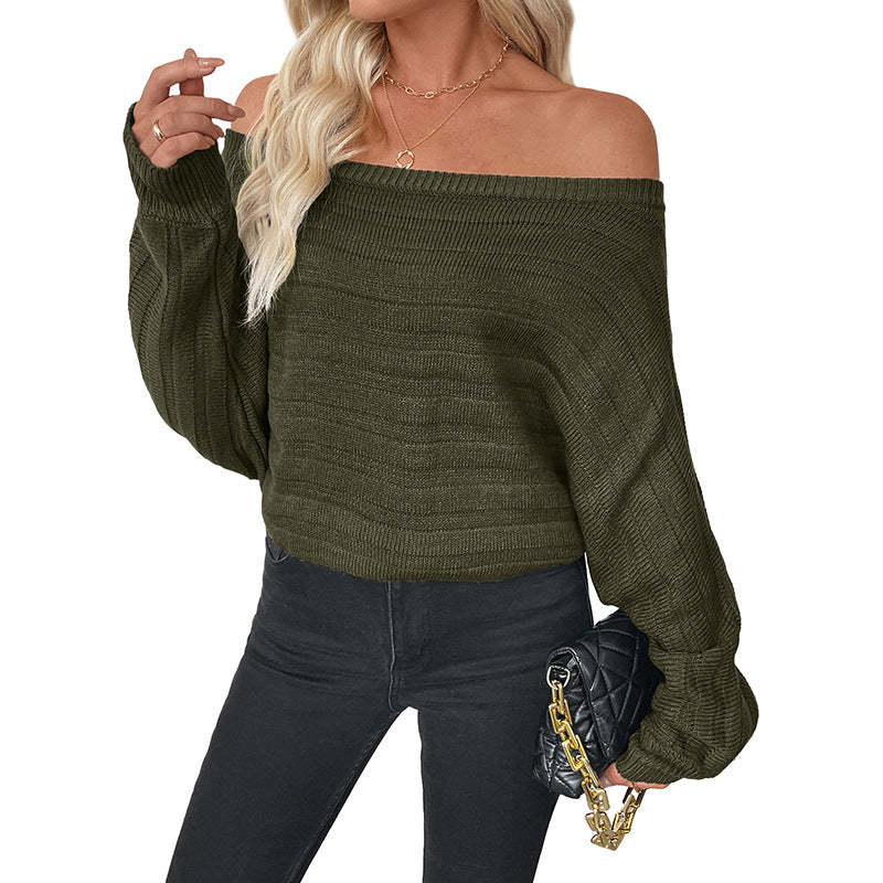 Femme Pull Tricot Off-Shoulder Levoire
