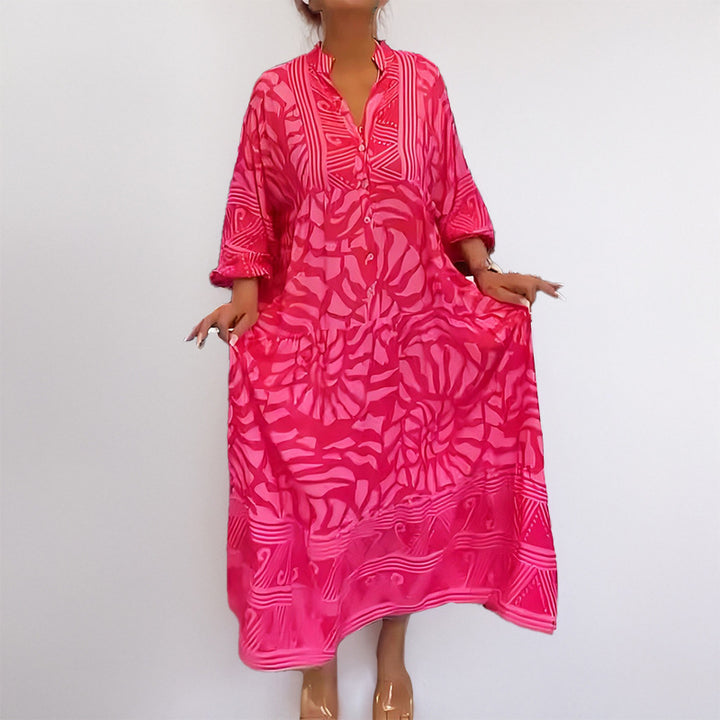 Robe Kaftan pour Femme avec Motif Tendance Levoire
