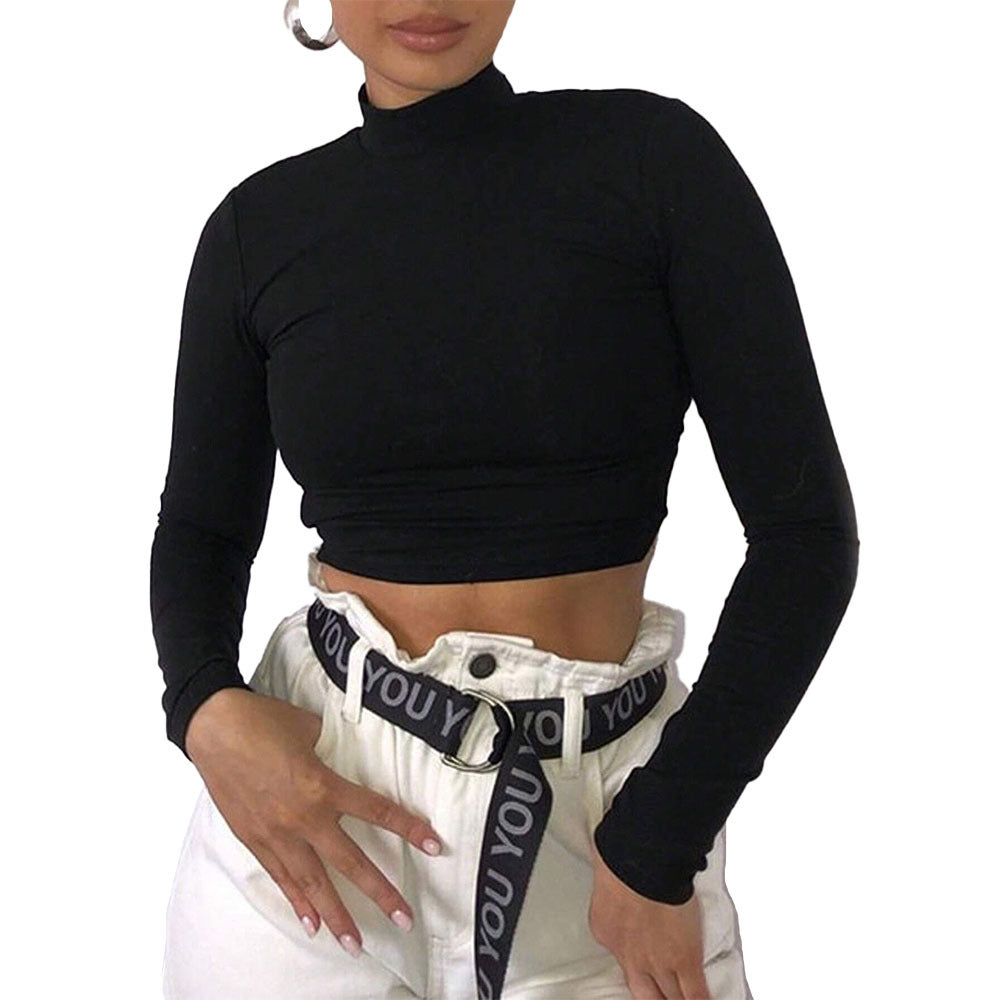 Chemise cropped à manches longues ajustée pour femme Levoire