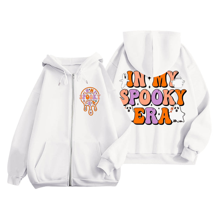 Hoodie pour femmes avec imprimé effrayant et poches kangourou Levoire