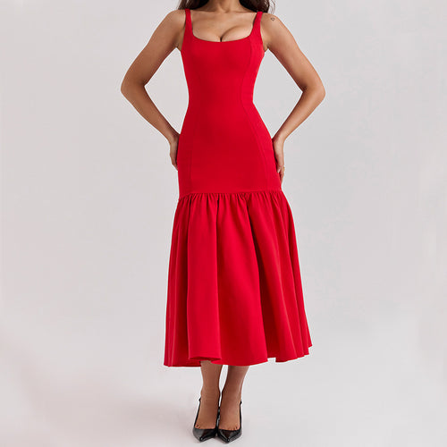 Robe maxi glamour pour femmes avec jupe évasée et haut ajusté Levoire
