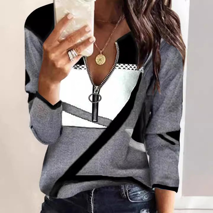 Levoire | T-shirt à manches longues zip tendance