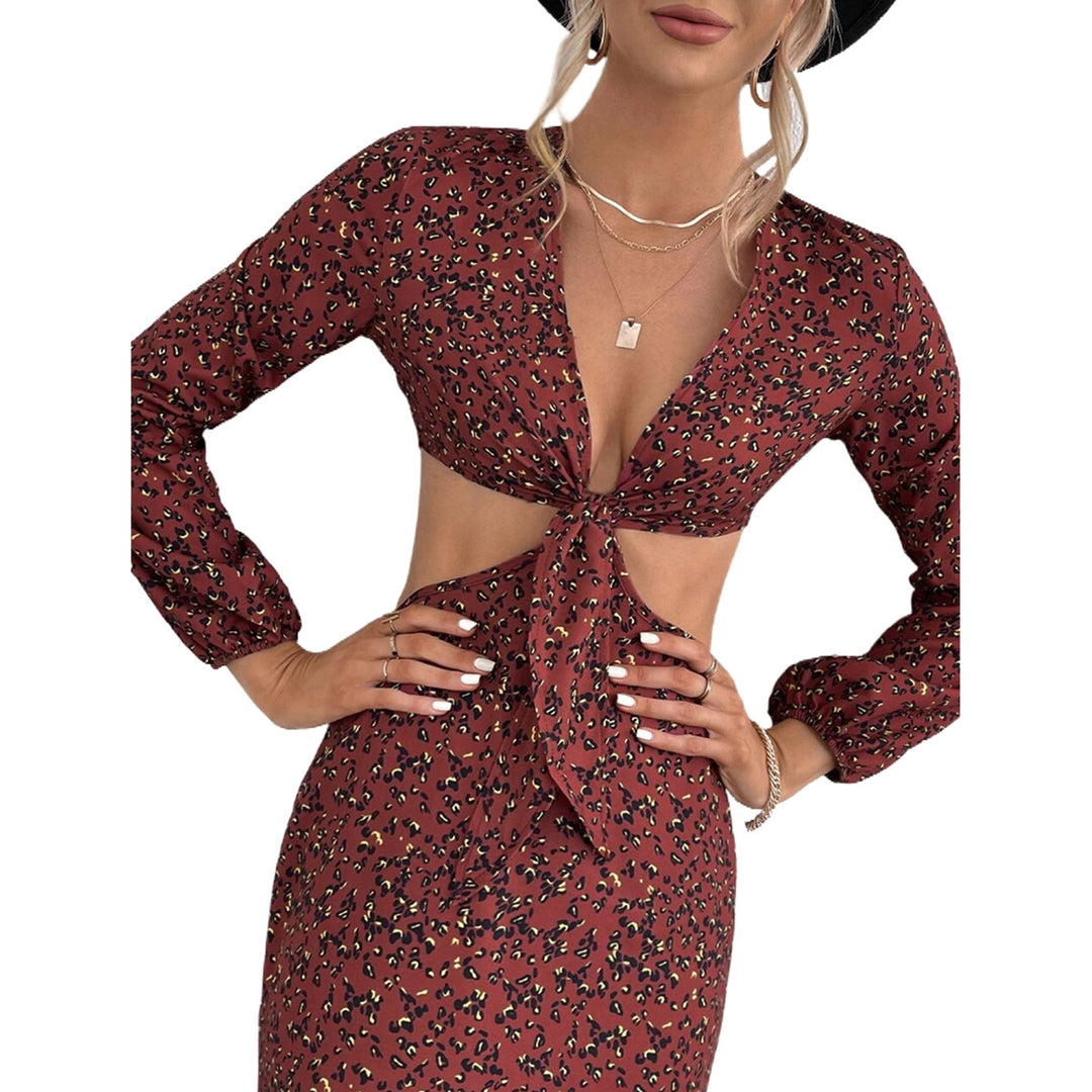 Robe maxi femme avec découpes et design de nœud ludique Levoire