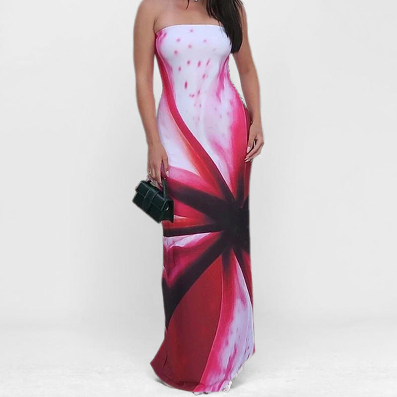 Robe à manches longues pour femmes avec un design floral raffiné Levoire