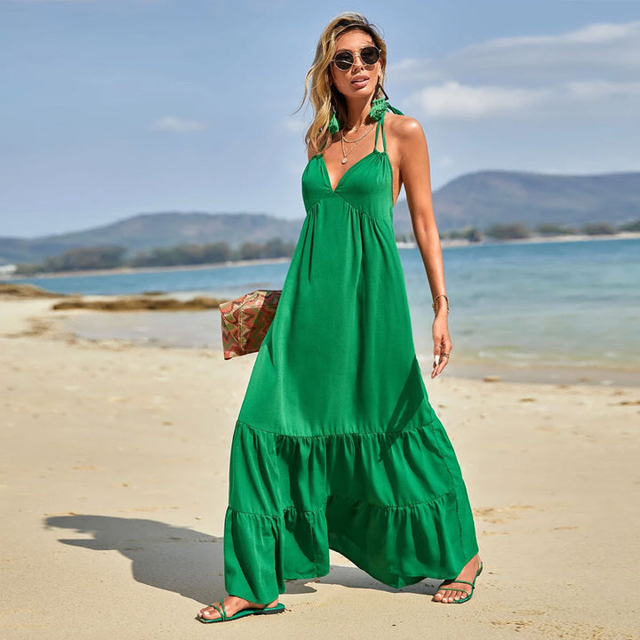 Robe maxi pour femmes avec des bretelles aérées et un ourlet fluide Levoire