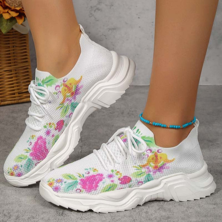 Levoire | Baskets De Tennis Larges Avec Protection Florale Pour Femmes