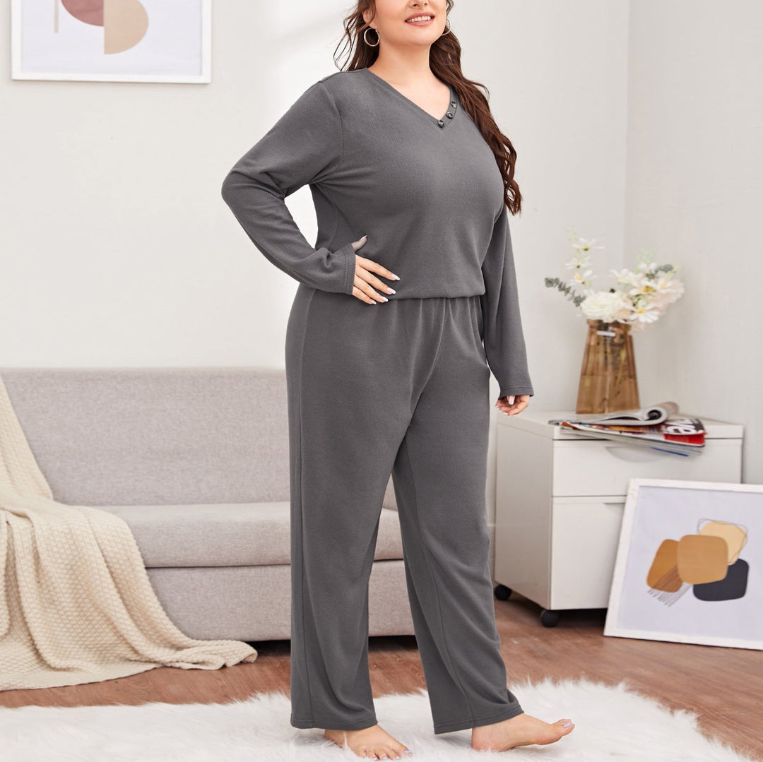 Levoire | Plus-vêtements Hauts à manches longues Pantalons longs Ensemble à deux pièces