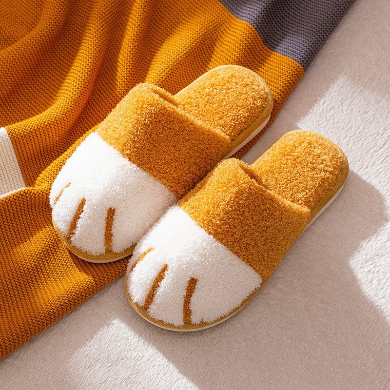 Levoire | De Chat Chaussons Chauds Jaune