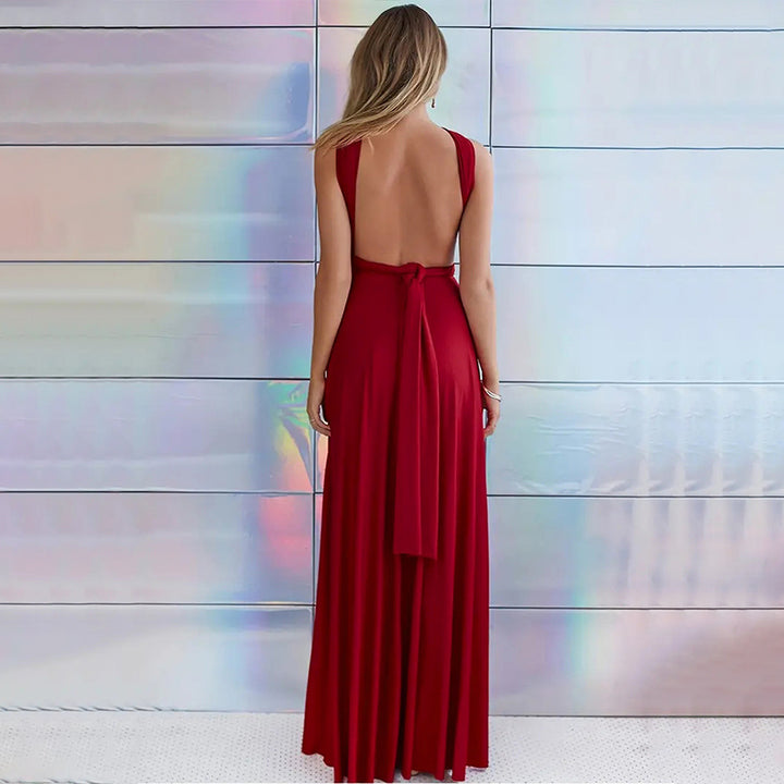 Robe maxi femme avec un design élégant enroulé et une coupe ajustée Levoire