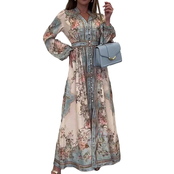 Robe maxi élégante pour femmes avec motifs floraux Levoire