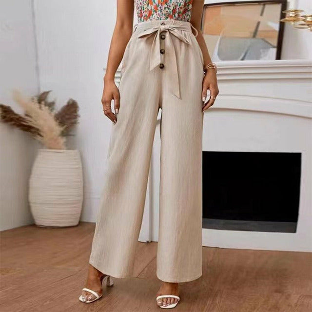 Levoire | Couleur Pantalon À Jambes Élargies Kaki