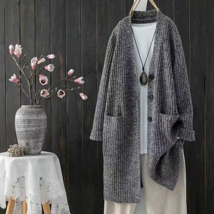 Décontracté cardigan pour femmes avec poches pratiques et coupe à la mode Levoire