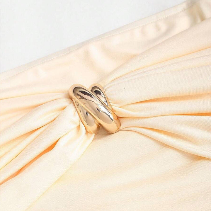 Top Femme Hors Épaule avec Effet Drapé Double et Fermeture Élégante Levoire