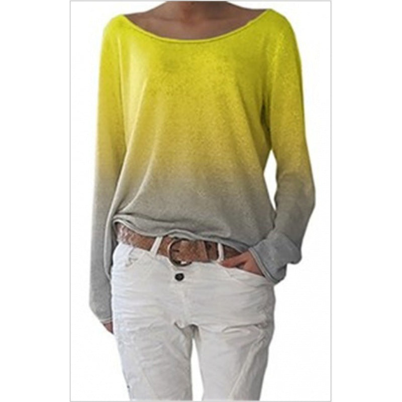 Sweatshirt Femme Oversize avec Design Ombre et Encolure Ronde Large Levoire