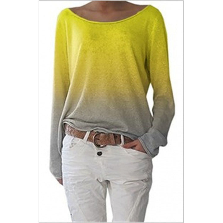 Sweatshirt Femme Oversize avec Design Ombre et Encolure Ronde Large Levoire