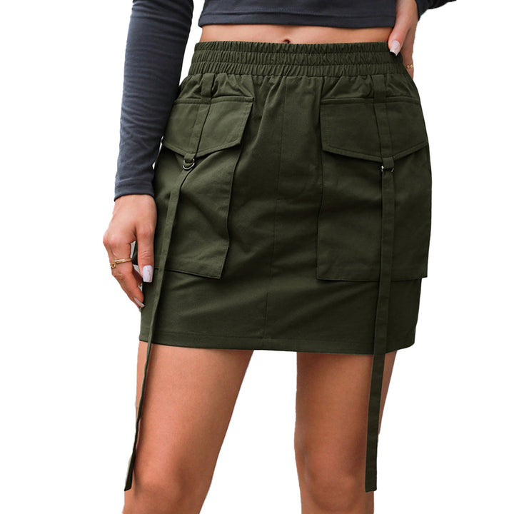 Jupe mini pour femmes avec poches pratiques et détails de fente latérale Levoire