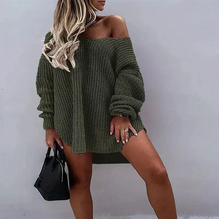 Levoire | Pull femme à col V Armeeni vert