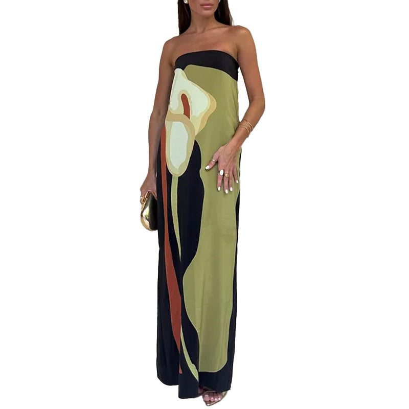 Robe maxi pour femmes dans le style art moderne Levoire