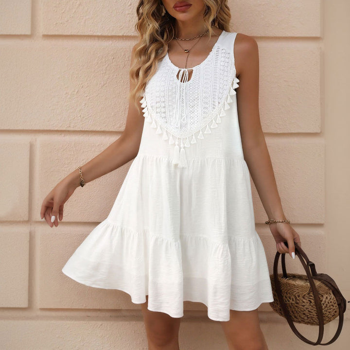 Robe d'été pour femmes avec des franges tendance Levoire