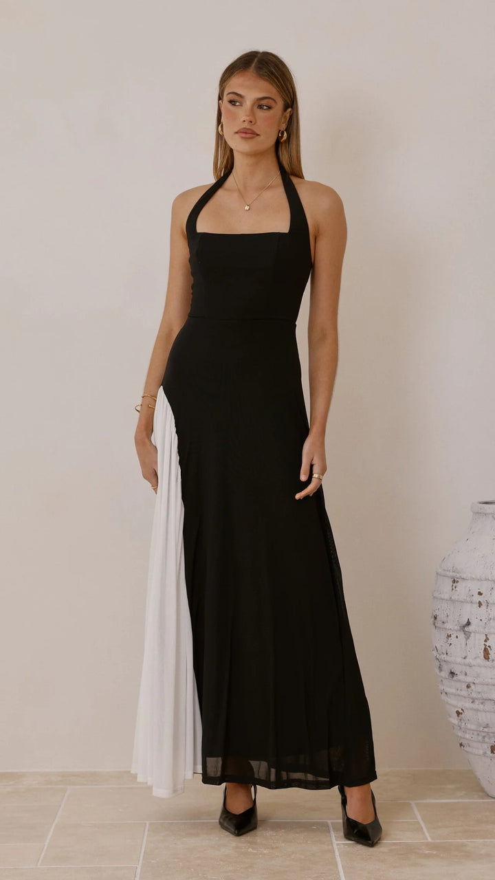 Robe de soirée pour femmes avec coupe asymétrique et accents élégants Levoire