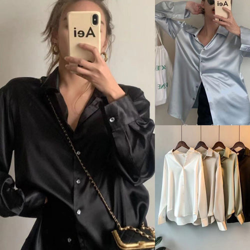 Blouse élégante pour femmes en satin de haute qualité Levoire