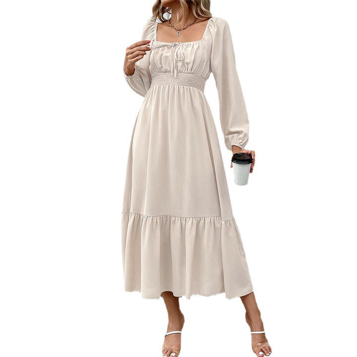 Robe midi femme avec taille flatteuse et volants élégants Levoire