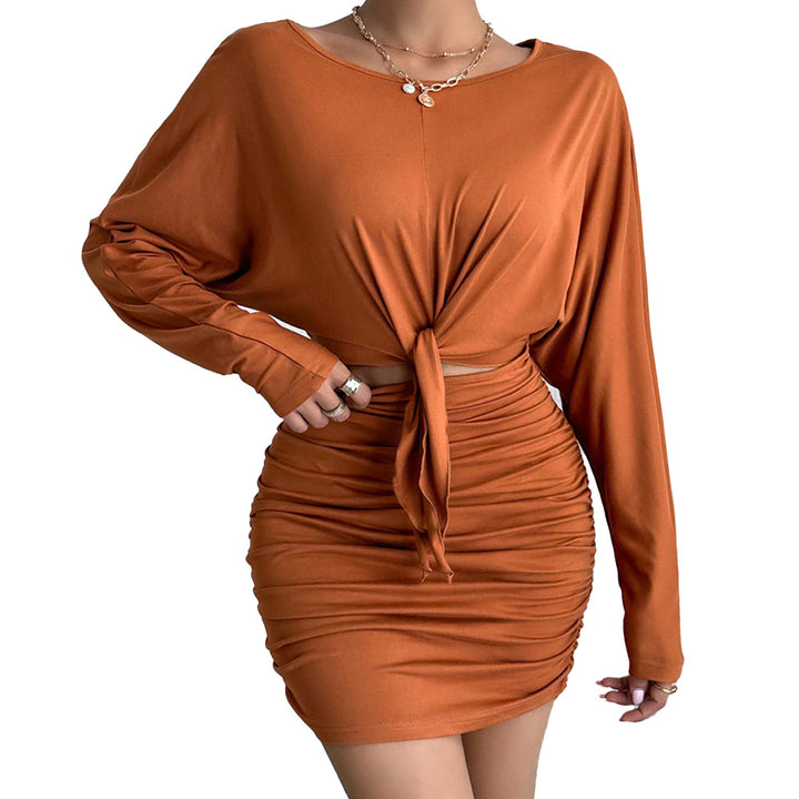 Robe mini pour femme avec un haut nouable et un design froncé Levoire