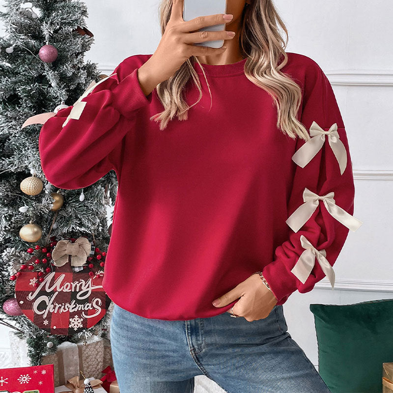 Pull surdimensionné pour femme avec détails de nœud ludiques Levoire