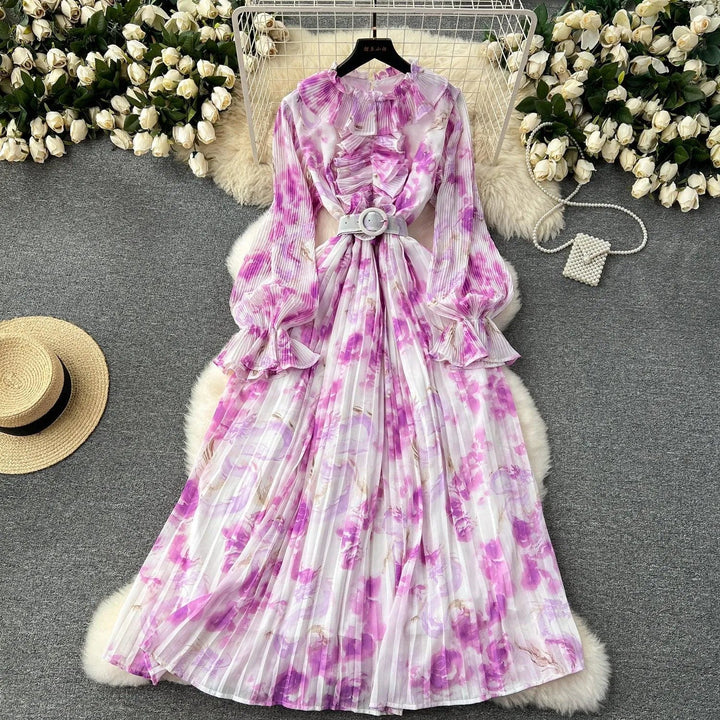 Levoire | Jupe en chiffon plissée Violet clair Taille libre