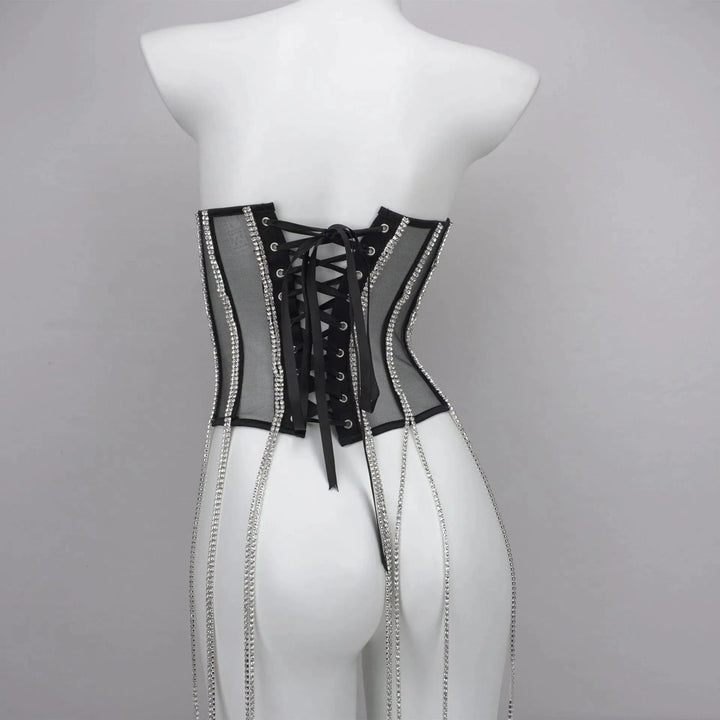 Levoire | Ceinture en chaîne noire sculptante pour femmes en polyester Noir
