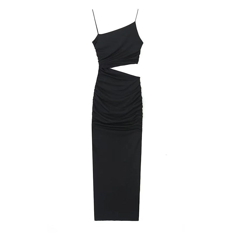 Robe maxi élégante pour femmes avec découpes, design asymétrique et fronces Levoire